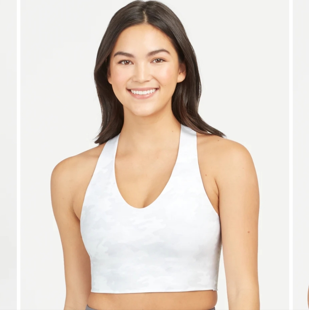 Spanx longline medium impact Camo sports bra